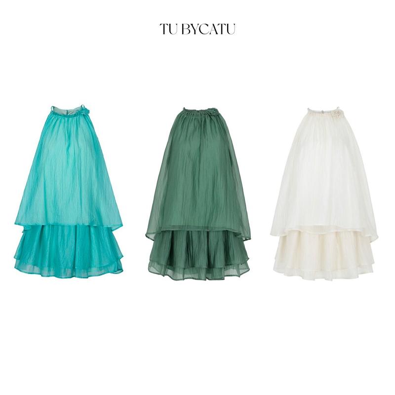 TUBYCATU | Bộ áo yếm và quần short amanda begie/ green/ sapphire