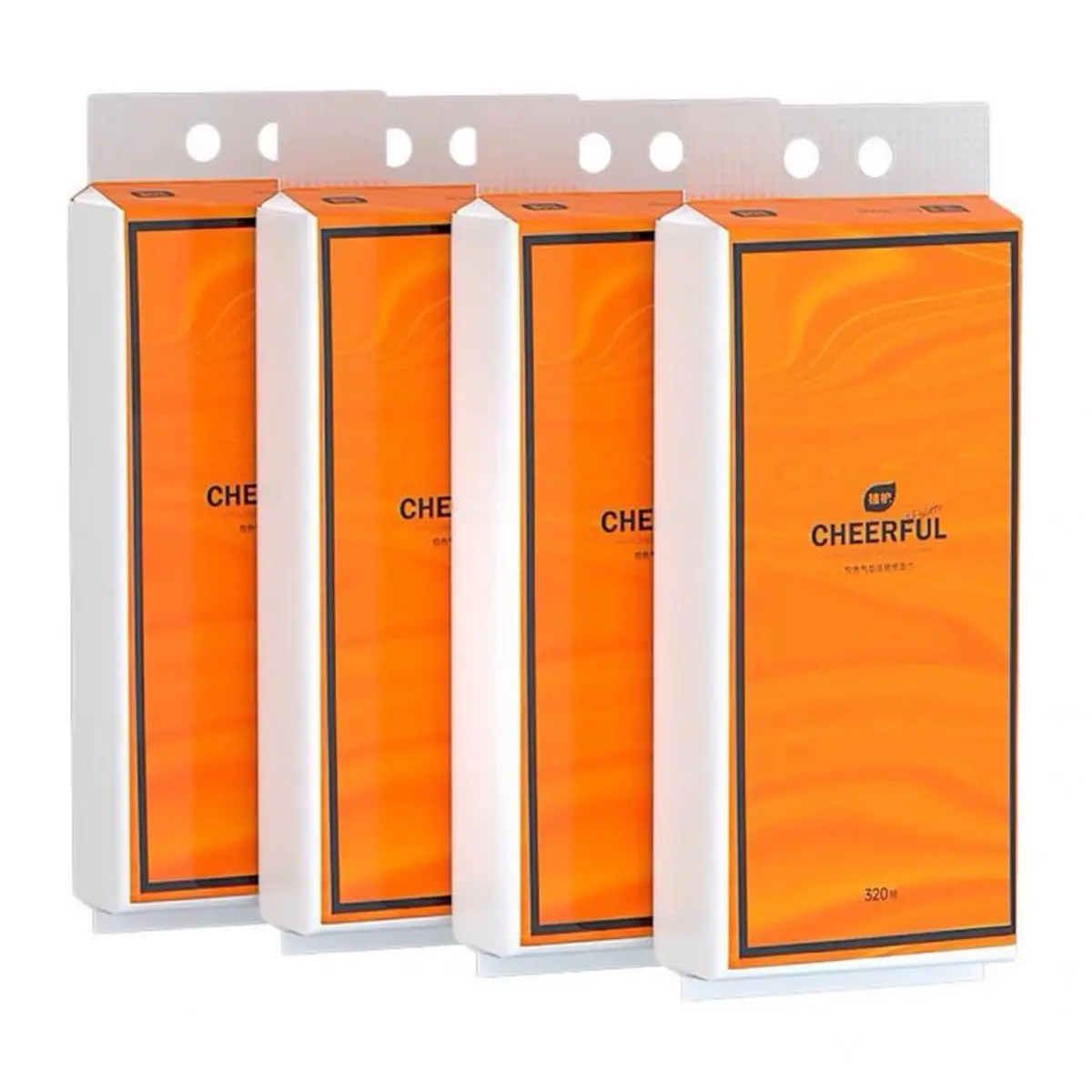 Giấy cheerful nội địa trung Giấy treo tường 1280 tờ tiện lợi Giấy vệ sinh cao cấp 4 lớp bằng bột nguyên sinh không chất tẩy trắng Thân thiện với môi trường