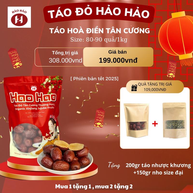 Táo Hảo Hảo size 80-90 quả /kg ngon , ngọt , dẻo , vị chua nhẹ hàng vụ mới thu hoạch năm 2024 ( tặng kèm 200gr táo nhược khương +150gr nho xanh )