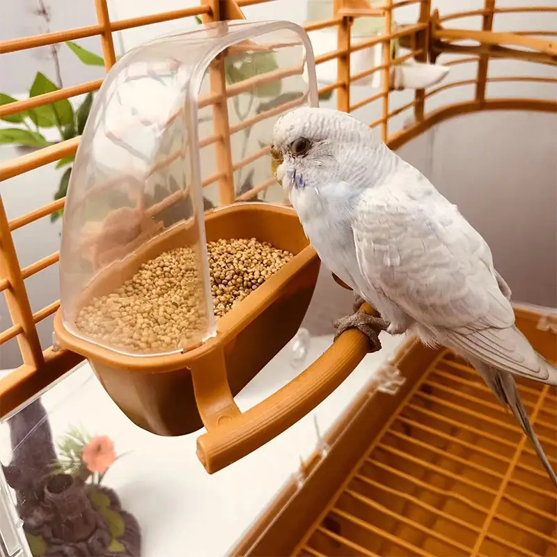 Dụng Cụ Cho Chim Ăn Lồng, Bát Treo Nước Cho Vẹt, Vẹt Đuôi Dài, Hộp Cho Thú Cưng Ăn, Hộp Đựng Thức Ăn Bằng Nhựa, Đồ Dùng Cho Chim, 1 Cái
