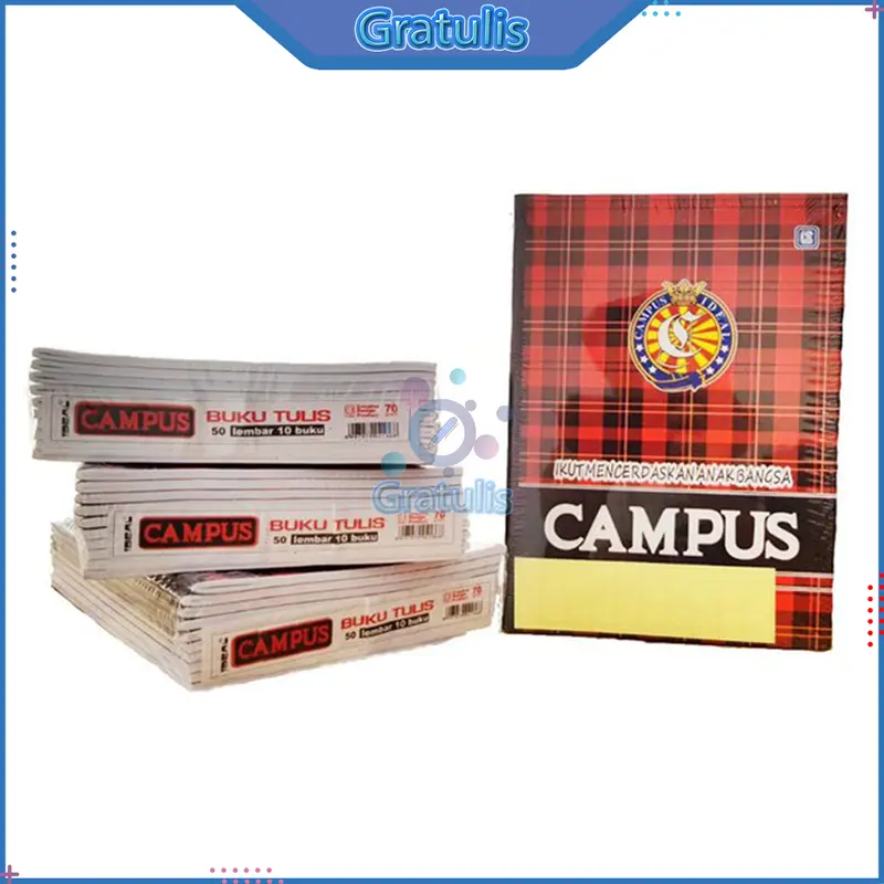 1 SET PERLENGKAPAN ALAT TULIS SEKOLAH [SMP/SMA/KULIAH] / PAKET ALAT TULIS SEKOLAH / PERLENGKAPAN ALAT TULIS BUKU CAMPUS 50 LEMBAR  /  BUKU TULIS KAMPUS 36 PENGGARIS BUTTERFLY RAUTAN PENSIL 2B PULPEN JEL PENGHAPUS BESAR TIPE X JOYKO 4