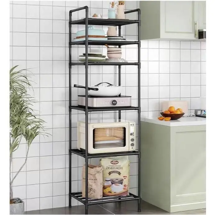 Kệ Nhà Bếp, Kệ Đa Năng, Kệ Decor 6 Tầng Khung Thép Carbon Cao Cấp Không Bánh Xe Kitchen