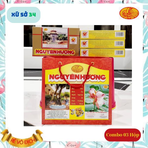 Combo 03 hộp bánh đậu xanh Nguyên Hương 320gram