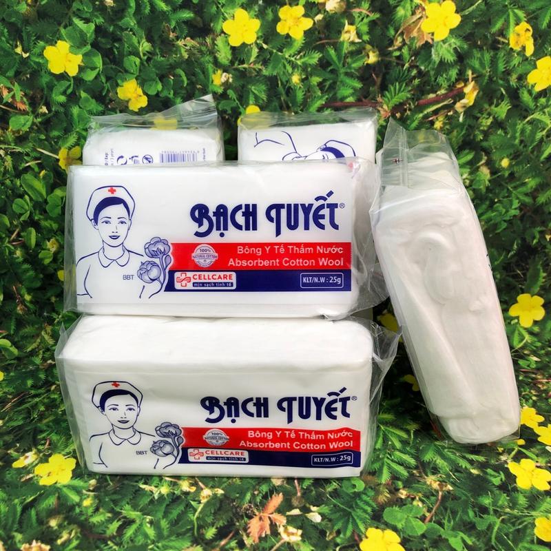 BÔNG GÒN Y TẾ SƠ CỨU VẾT THƯƠNG 25GR/ GÓI -  Bông Bạch Tuyết