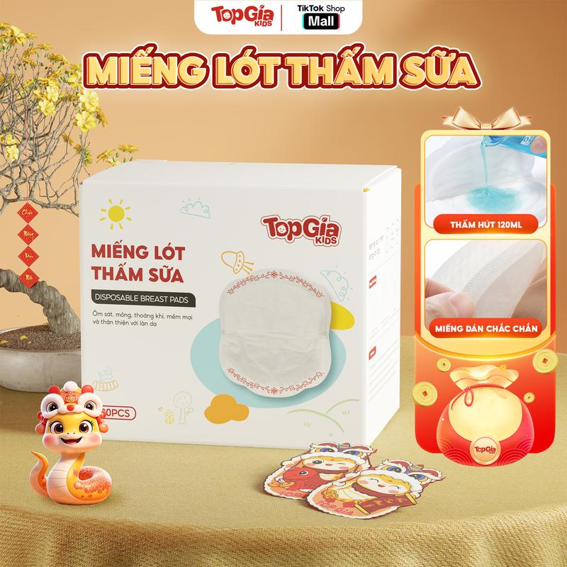 Miếng Lót Thấm Sữa Hộp 100 miếng 5 lớp thấm hút TOPGIAKIDS dành cho mẹ sau sinh, siêu thấm, dính cao cấp Váy Bầu Đầm Bầu Áo
