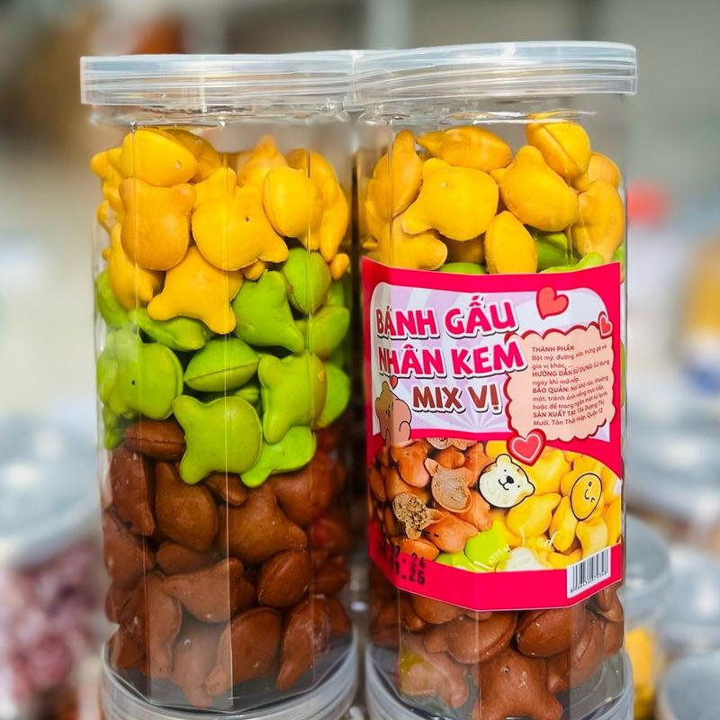 Bánh gấu mix 3 vị 400g >100% hàng chuẩn không pha trộn mix phô mai SCL Maxcha béo ngạy... loại 1 Ăn Vặt Food Snack Nho Cua