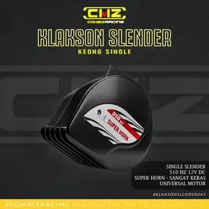 Paket Klakson Slender Super Horn Single 12V + Relay Putus-Putus | Universal Motor & Mobil