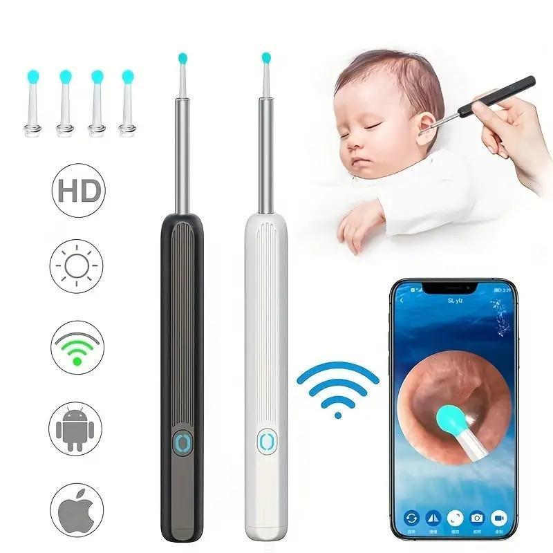 Smart Visual Ear Cleaner, Rechargeable Earwax Removal Tool, Lightweight Smart Visual Ear Pick, Multi-use Ear Cleaning Tool for Kids & Adults, Hygiene Products, Ear Canal Care Products, Birthday Gift 4