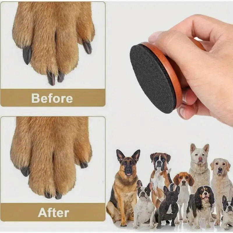 Round Pet Claw Drilling Board, 1 Set Pet Claw Care Tool, Pet Claw Drilling Board, Dogs Nails Grooming Drilling Tool, Nail File for Pets, Household Items Paw Drilling Pad, Christmas Gift 3