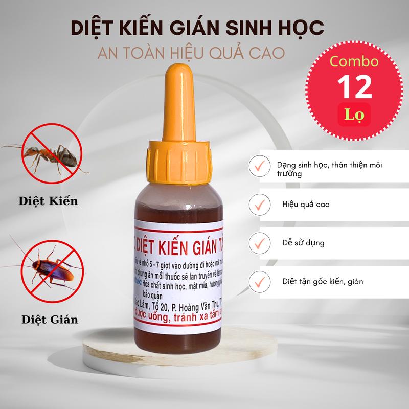 Product Introduction of [Combo 12 Lọ Diệt Kiến Gián Sinh Học] Hiệu Quả Cao, Thân Thiện Môi Trường - Diệt Côn Trùng Nhanh Chóng, An Toàn Cho Gia Đình, Tiết Kiệm Thời Gian 1
