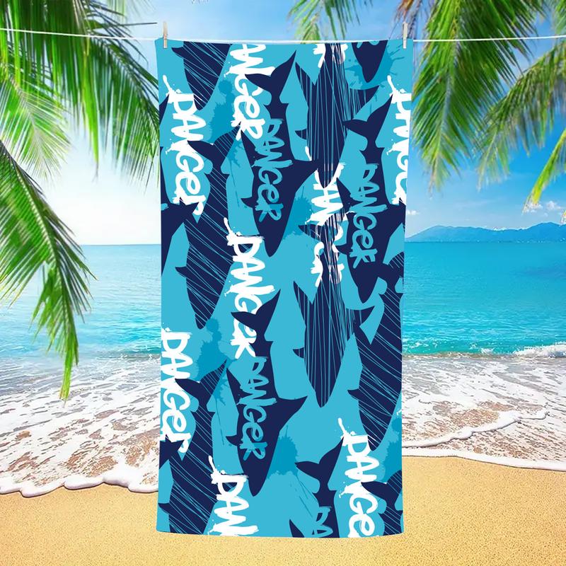 Product Introduction of Shark beach towel for bathing, fitness, running, sports, convenient quick-drying towel for men and women 4