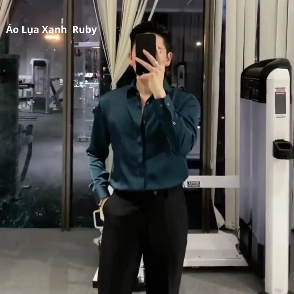 Áo sơ mi nam Luxury lụa cao cấp không nhăn, dáng ôm tay dài đi học,đi làm công sở thời trang hàn quốc trẻ trung bigsize Menswear