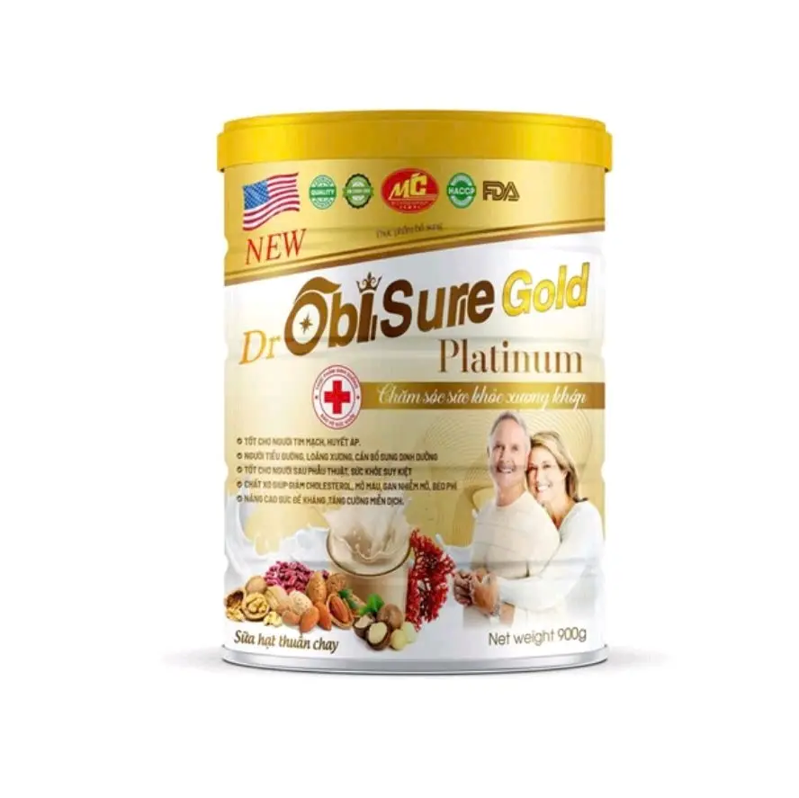 [COMBO 2 HỘP x 900gr] Thực phẩm bổ sung XƯƠNG KHỚP SỮA OBISUARE GOLD PLATINUM