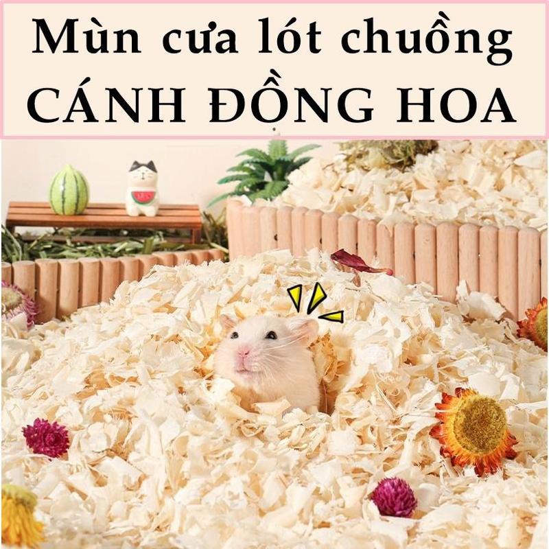 Mùn cưa lót chuồng hamster/sóc/thỏ/bọ/nhím - 99,99% không bụi mịn mùn  dừa