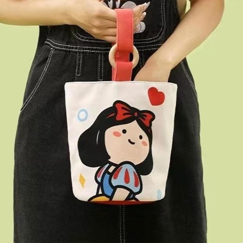 Office Worker Handbag Canvas Bucket Bag Cute Bucket Type Hand Bento Bag Bao Ma Out Handbag Outdoor Sports 2