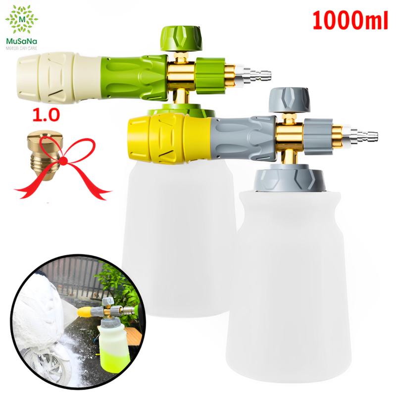 Bình Phun Tạo Bọt Tuyết Bình PA ,Bình Bọt Tuyết Cho Máy Rửa Xe 1L Thân Nhựa HDPE Tặng Tâm Phun MuSaNa MotorCarCare