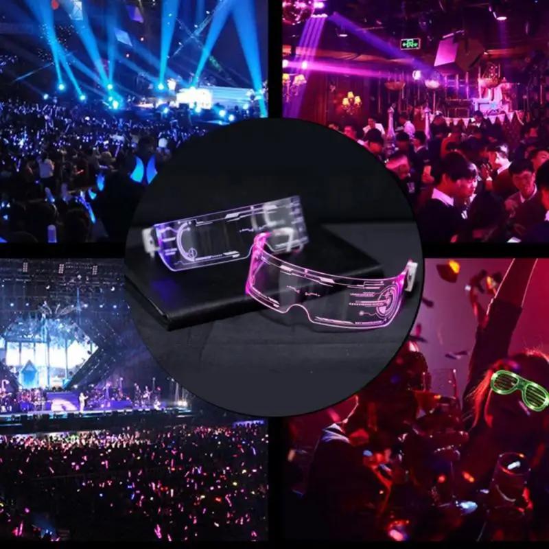 Product Introduction of Colorful Luminous LED Glasses for Music Bar KTV Neon Party Christmas Halloween Decoration LED Goggles Festival Performance Props 14