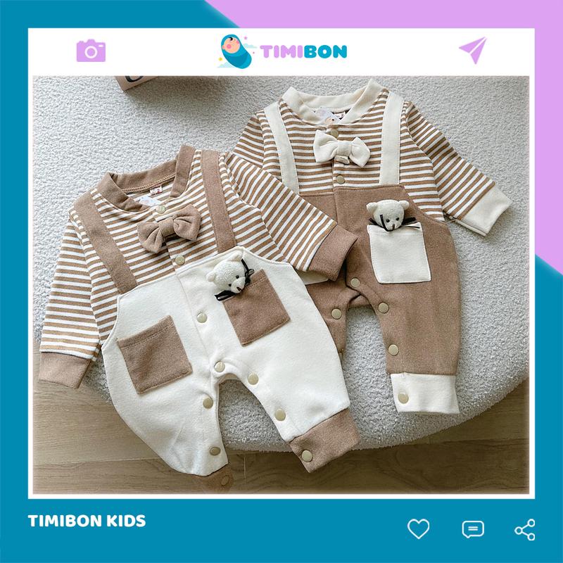 Body Yếm Lót Lông Bodysuit Cho Bé Trai Gái Bộ Liền Thân Thu Đông Sơ Sinh [BDD49]