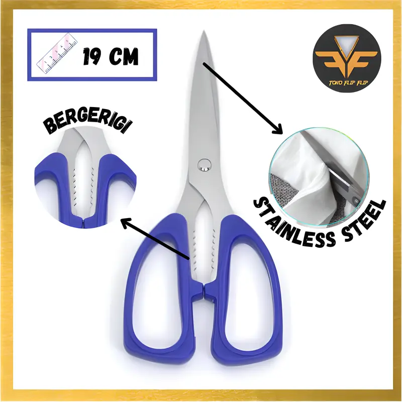 Gunting Dapur Pemotong Kantor Gunting Pemotong Kertas Super Tajam Tebal dan Anti Karat Gunting Pemotong Serbaguna Biru Multifungsi Kitchenware Kitchenware 0