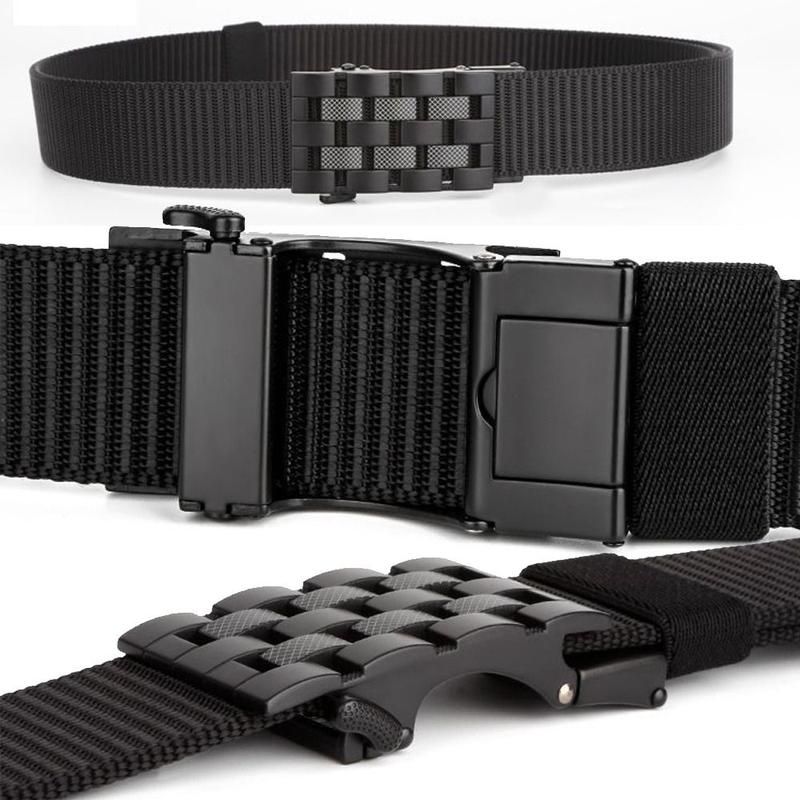 Thắt Lưng Nylon, Thương Hiệu Sang Trọng Của Nam Giới, Thích Hợp Cho Golf, Thể Thao, Công Sở Thường Ngày Dệt, Dây Thắt Lưng, Khóa Tự Động, Dây Thắt Lưng 7