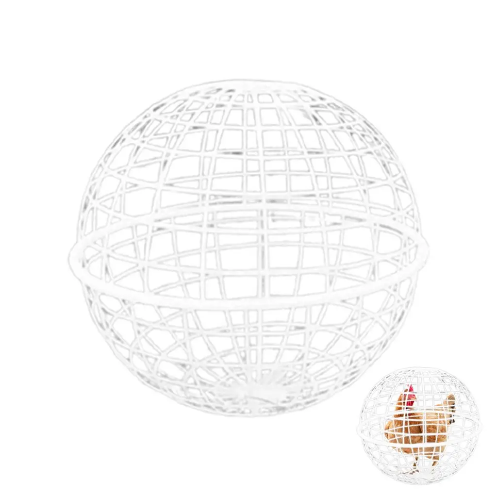 Daiditi- Lightweight Chicken Ball Cage Chicken Rolling Cage Portable Round Chicken with Safety Features for Chicks Rabbits and Birds