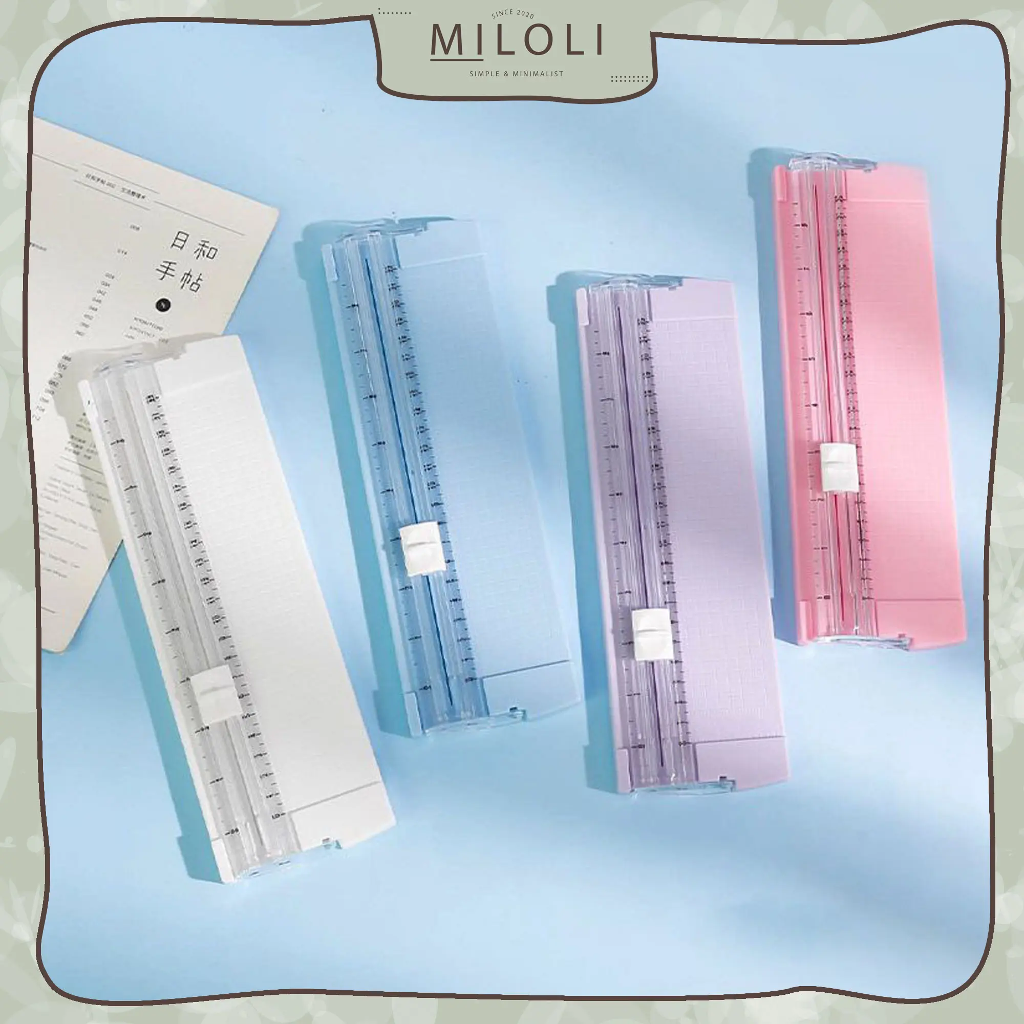 [MILOLI] Paper Cutter Korean Style Paper Trimmer Desktop Cutter Knife ...
