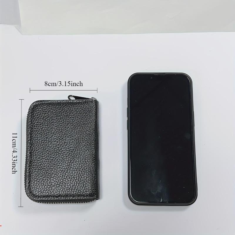 Fashionable Zipper Wallet with Card Slot, Casual Style PU Leather Proofing Clips, Desk Organizer for Home & Office & School 1