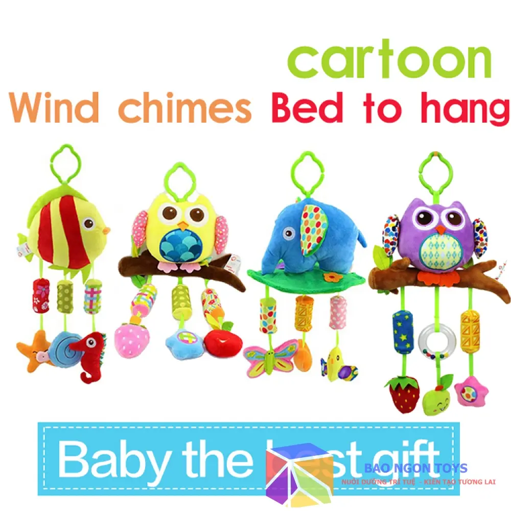CHUÔNG GIÓ LENG KENG TREO NÔI XE ĐẨY ĐỘNG VẬT GIÚP PHÁT TRIỂN GIÁC QUAN CHO BÉ, ĐỒ CHƠI CHO BÉ SƠ SINH - BAO NGON TOYS -DV03