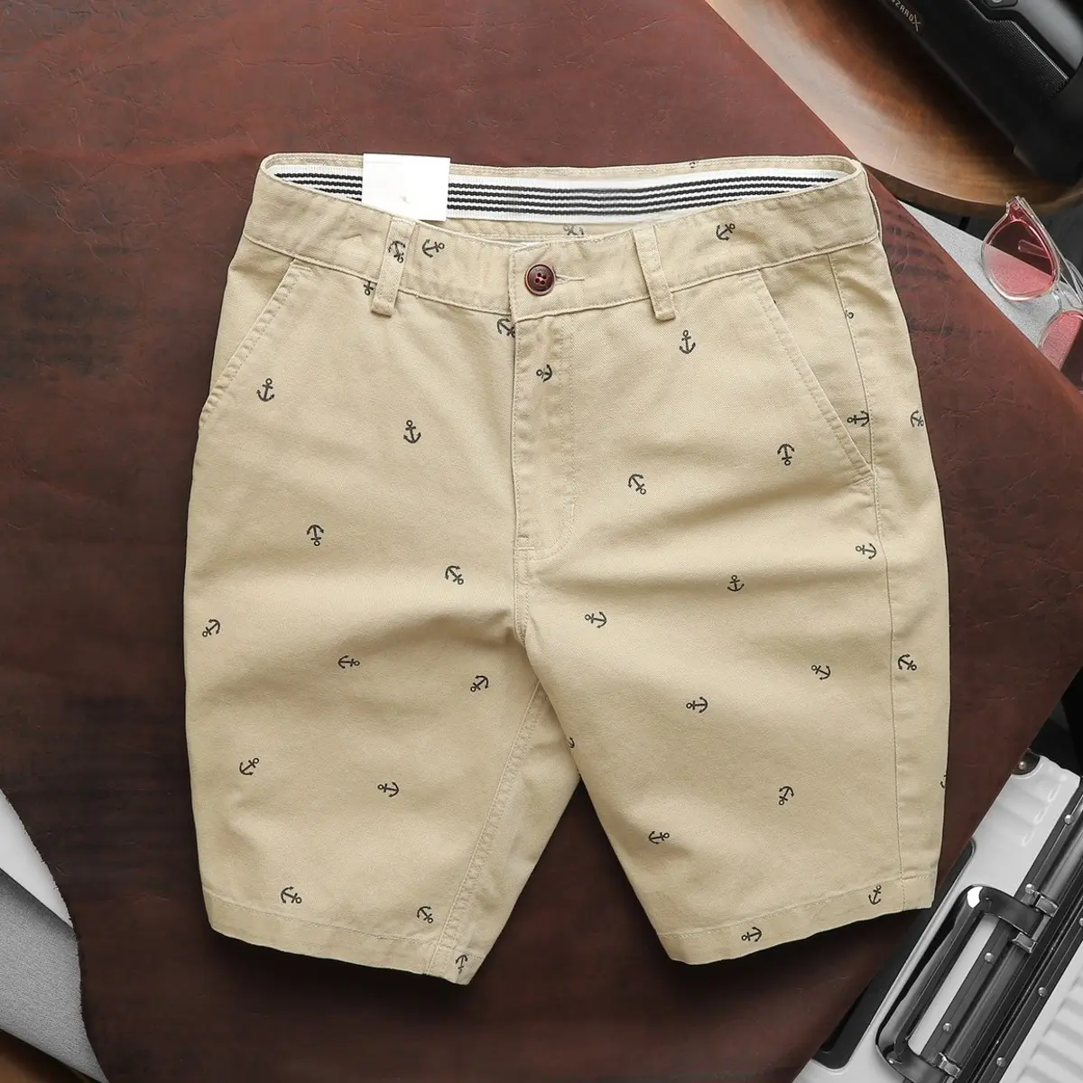 Quần short kaki nam chấm bi form regular fit trẻ trung cao cấp QS01