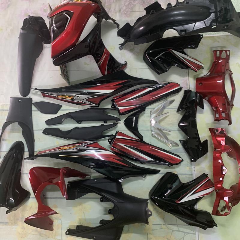 Bộ Dàn áo xe Wave RSX 110 đời 2010- 2011 màu Đen Đỏ - nhựa nguyên sinh cao cấp Phụ Kiện Phụ Tùng