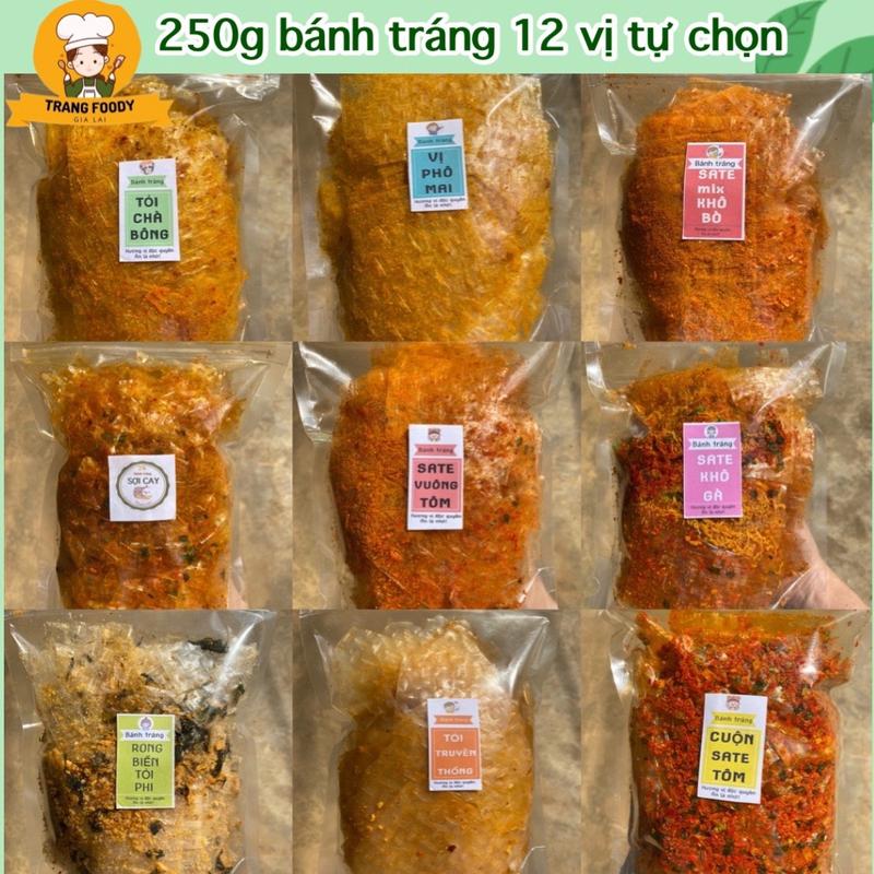 Túi siêu to 250g bánh tráng to 12 vị tự chọn - Trang foody - Ăn Vặt Snack Thức Ăn Cay