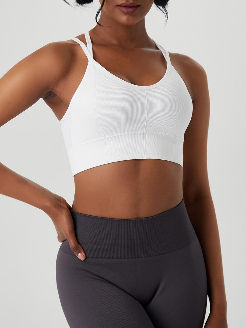 Product Introduction of Women's Solid Wireless Bra, Removable Chest Pads Backless Bralette, Soft Comfy Breathable Lingerie Top for Daily Wear 6