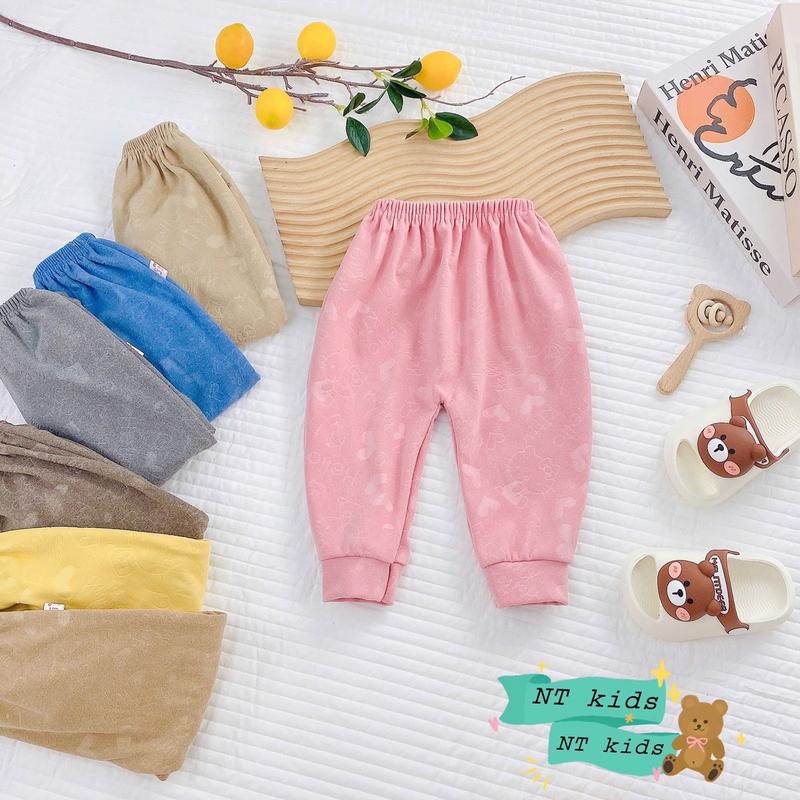 ( QD-007)COMBO 5 Quần Dài Thu Đông Chất  ZÍP LÔNG GIỮ NHIỆT Cho Bé Trai, Bé Gái Size Từ 4-18Kg (Dưới 4 tuổi)