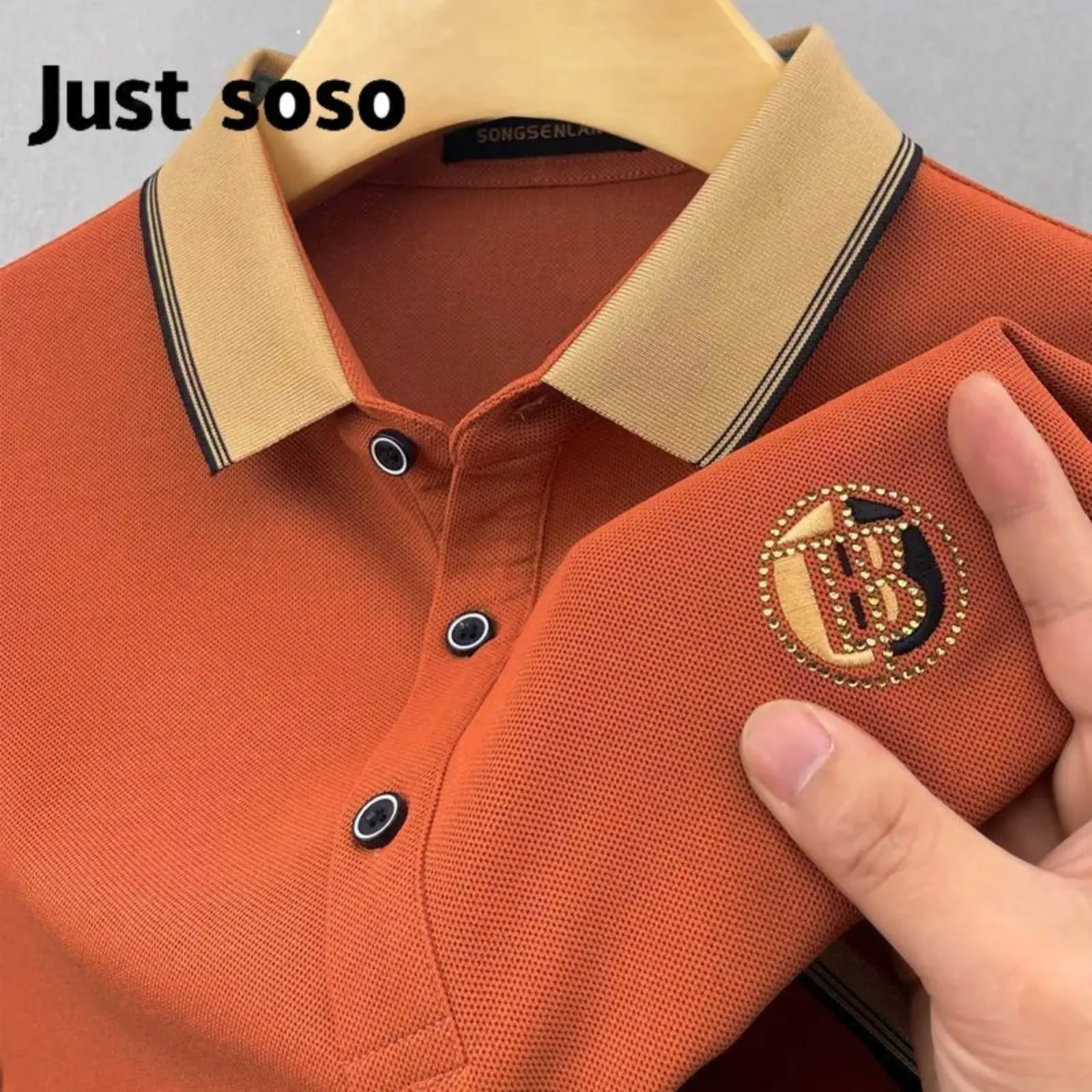 Áo Thun Tay Ngắn, Phong Cách Thường Ngày Dành Cho Nam Giới, Hàng Mới Về Mùa Hè, Cổ Polo, Thoải Mái Và Dễ Phối Đồ Dáng Rộng Vừa Vặn, Áo Trên