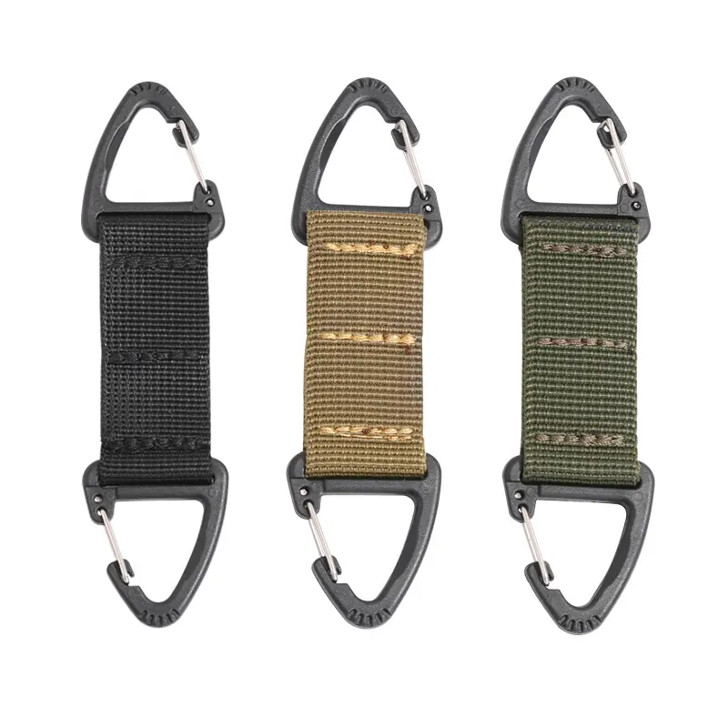 Webbing Clip Keychain Holders Backpack Carabiners Hook Water Bottle Hanger Key Ring Clasp Clip