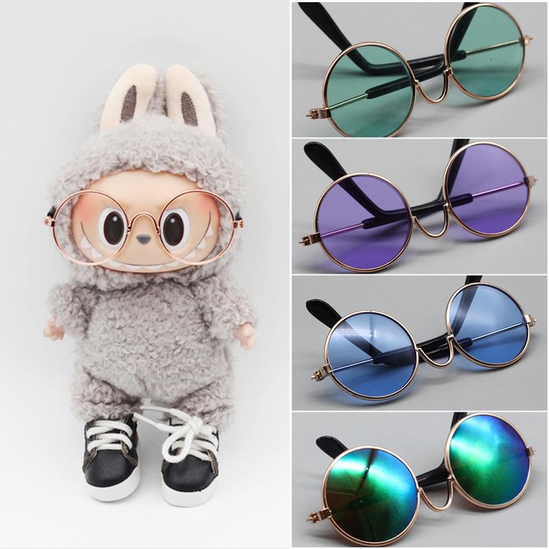 For Labubu Glasses 7-8cm Cute Plastic Glasses for 17cm Labubu Macaron and BJD Dolls Toy Glasses Accessories #468009 0