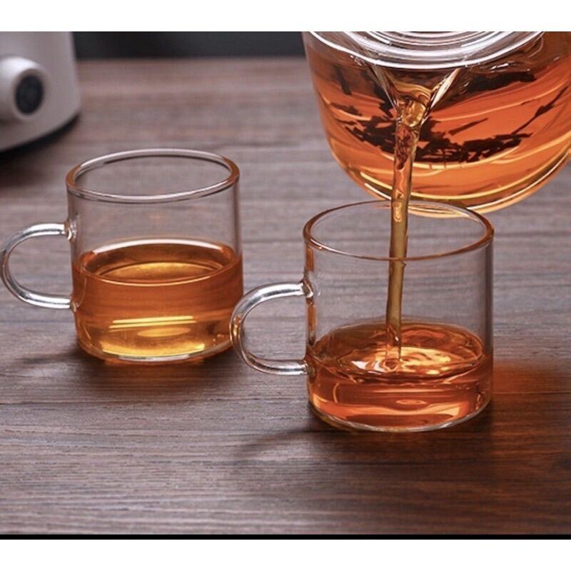 Ấm pha trà thủy tinh chịu nhiệt có Tay cầm bằng gỗ cao cấp - Dung tích 500ml 4