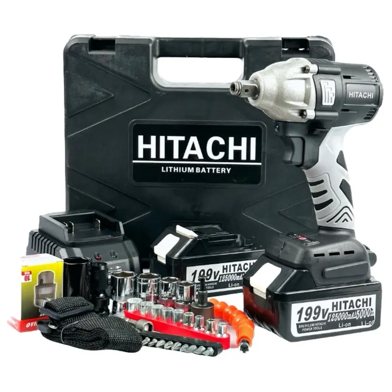 ￼Máy siết bulong pin hitachi 199v động cơ không chổi than lõi đồng 100% chân pin phổ thông ( BẢO HÀNH 6 THÁNG ) 0