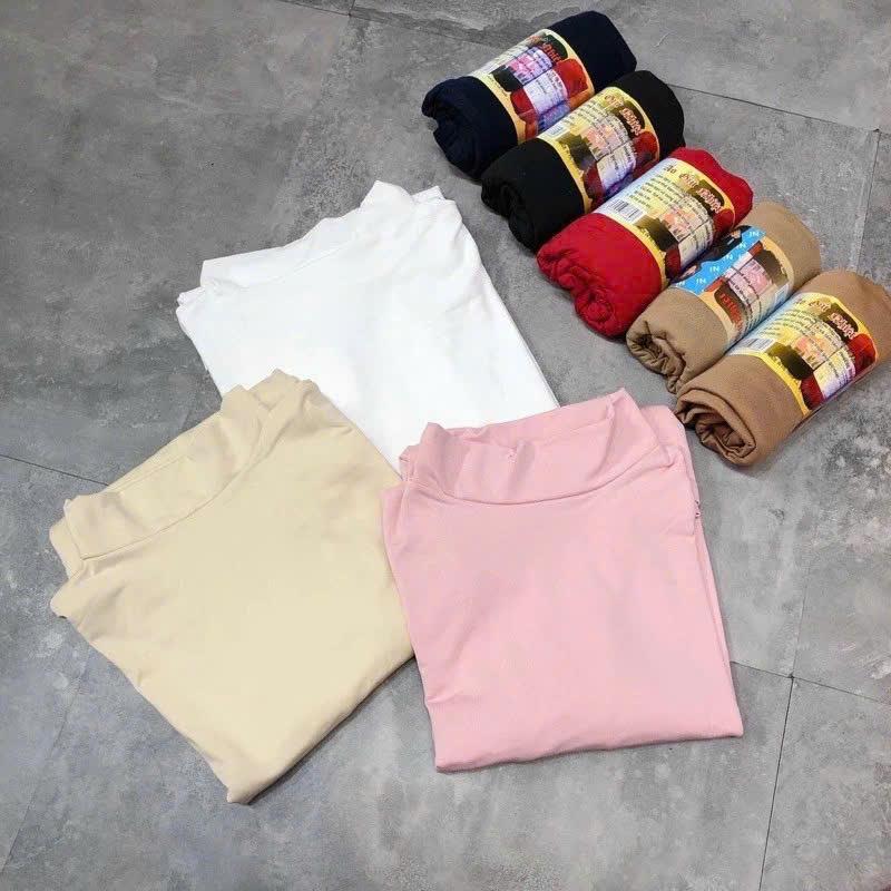 ( ĐỦ MÀU) Combo 5 Áo Giữ Nhiệt Lót Nỉ Mềm Ấm, Áo Giữ Nhiệt Nữ Thu Đông