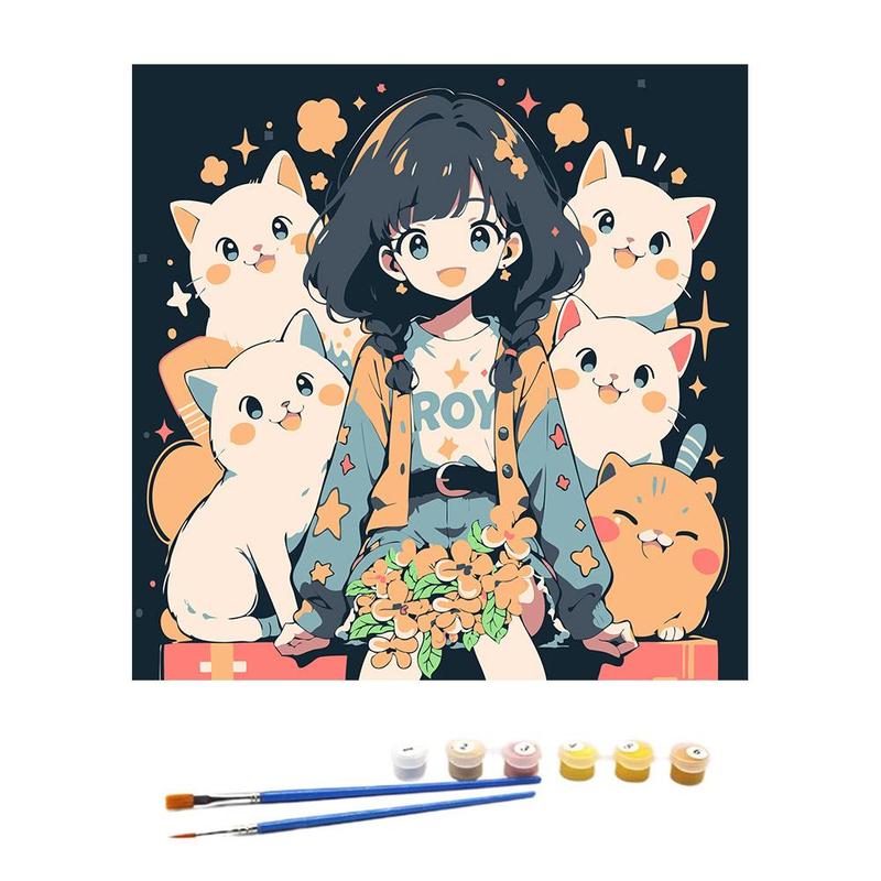 Product Introduction of Cartoon Tulip Animal Oil Painting Toy DIY Handmade Flower Coloring Painting 23