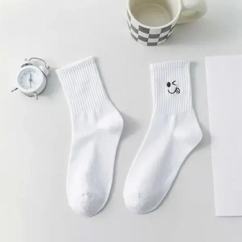 Product Introduction of Multiple New Styles Of Mid Length Men's And Women's Socks Cute Cartoon Striped Japanese Style Mid Length Socks Autumn And Winter Casual Womenswear 20