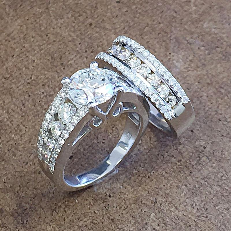 Product Introduction of Bộ Dây Cặp Đôi, Kim Cương Đầy Đủ Sang Trọng, Bộ Nhẫn Đính Hôn Zircon Tinh Tế 6