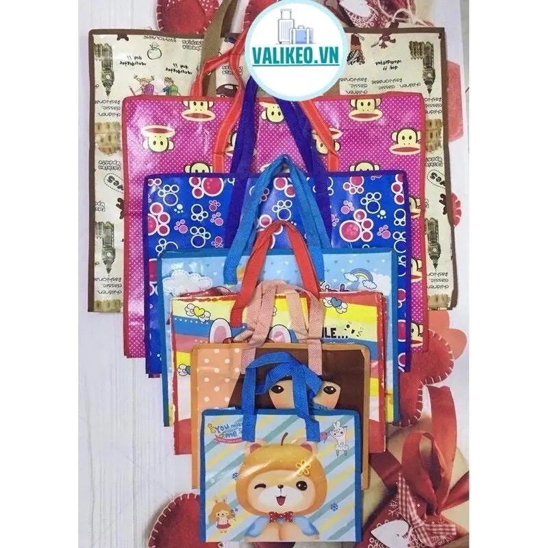￼Túi Bạt Đựng Quần Áo Chăn Màn Đựng Đồ Size Lớn Nhỏ Đa Năng Chuyển Nhà Chống Nước Có Quai Xách Gọn Gàng 3