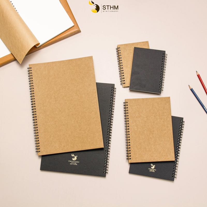 [STHM stationery] - Sổ tay vẽ chì - Sketchbook - Giấy kem trơn 130gsm 50 tờ