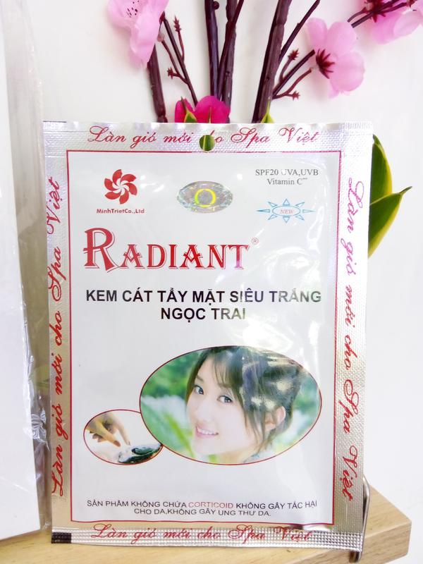 Bột Tắm Nâng Tone RADIANT - Tắm Trắng Bùn Khoáng, Cám Gạo, Ngọc Trai, Than Tre RADIANT 0
