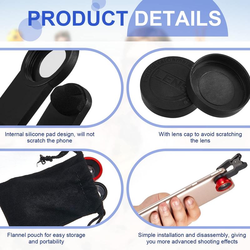 Product Introduction of 3 in 1 Fisheye Lens  Wide Angle Macro External Camera Artifact Mobile Phone Universal 3
