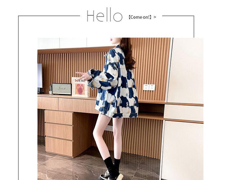 Product Introduction of Áo Khoác Denim, Thiết Kế Tươi Mới, Dành Cho Nữ, Mùa Thu 2023 Hàng Mới Về, Thiết Kế Đẹp, Phong Cách Thường Ngày Ins Người Nổi Tiếng Trên Internet, Áo In Hình, Siêu Phổ Biến Top Women Jacket Top Women 16