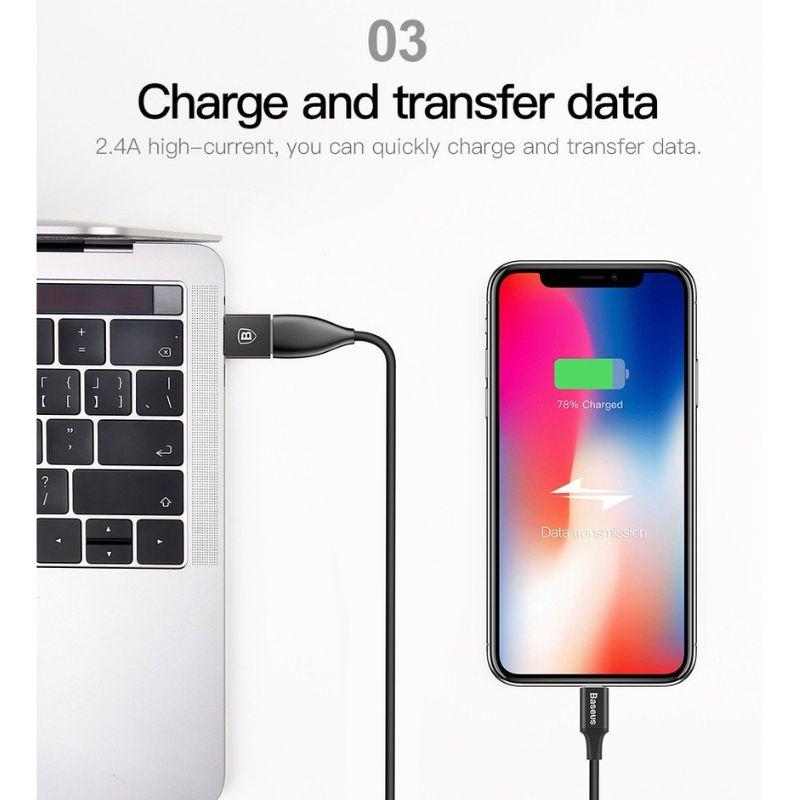 Đầu chuyển OTG usb type c sang usb full size Baseus (TYPE C- USB)/ (USB-TYPE C)/ (TYPE C-MICRO) 6
