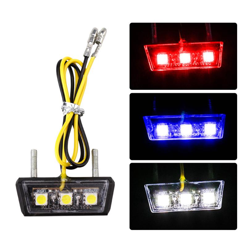 Product Introduction of DE Universal 12V Motorcycle License Plate LED light Waterproof Motorcycle License Light Rear Tail Lamp Indicators Motorbike Parts #448653 19