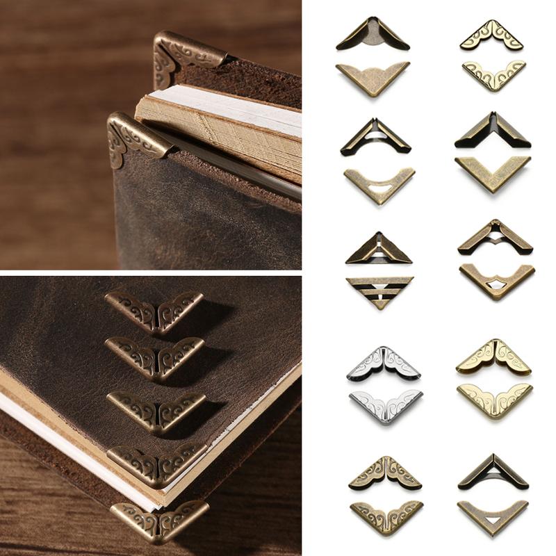 4Pcs Retro Decoration Menus Cover Book Corner Protector Photo Albums ...